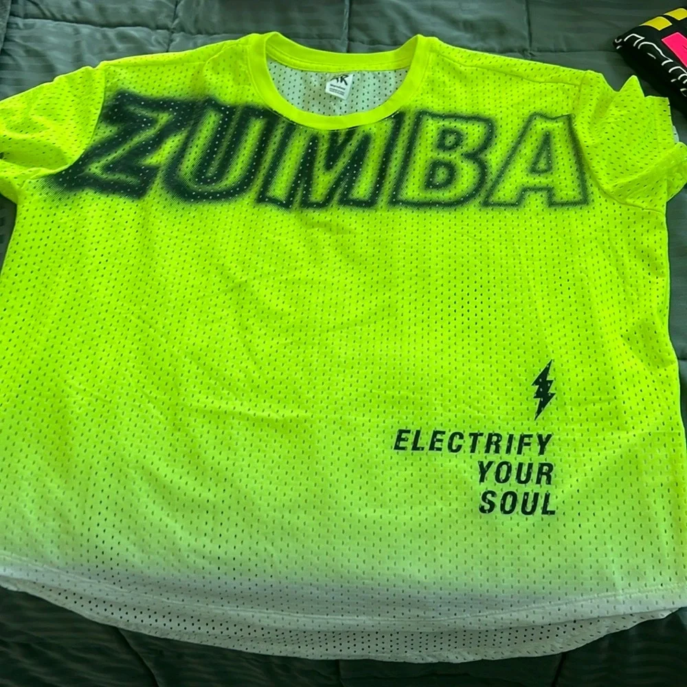 Neon yellow size M zumba wear mesh